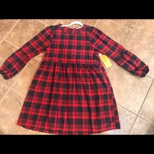Andrew by unit new Navy / red plaid dress small